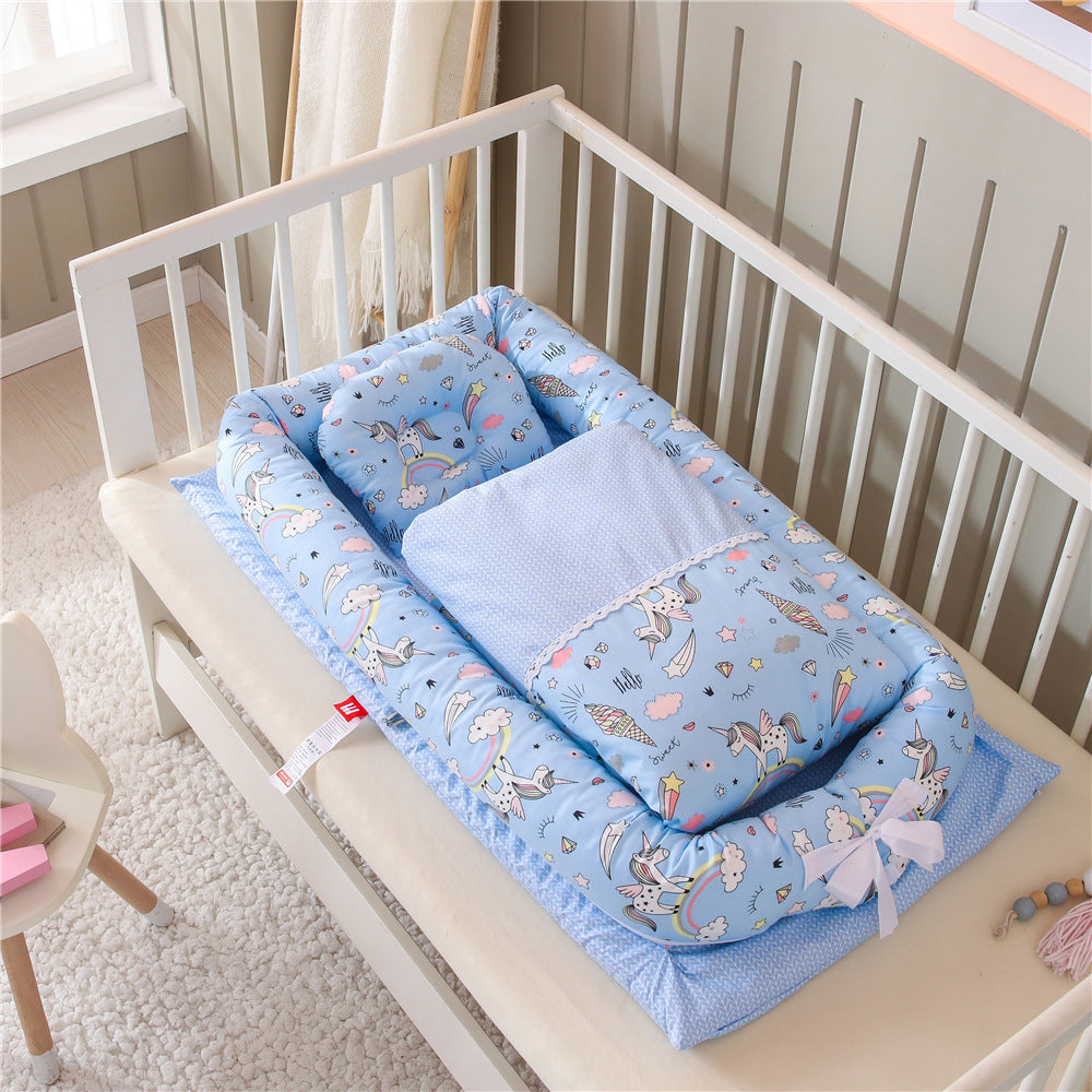 Crib Anti-pressure Newborn Foldable Portable Crib