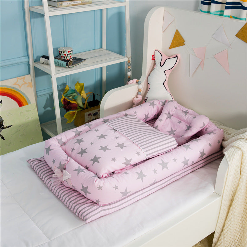 Crib Anti-pressure Newborn Foldable Portable Crib