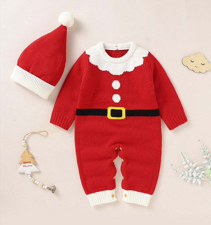 Baby Christmas Knitted Jumpsuit