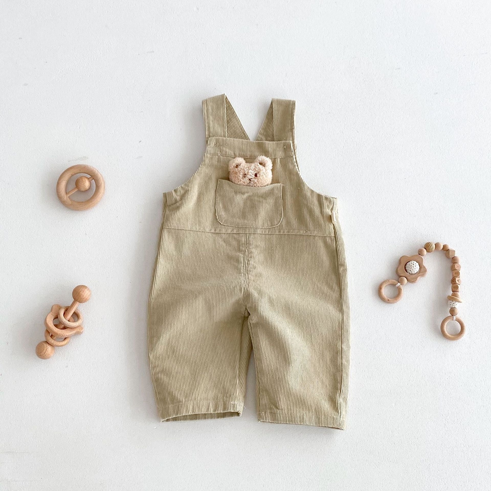 Boys' Fashion Casual Children Bear Overalls