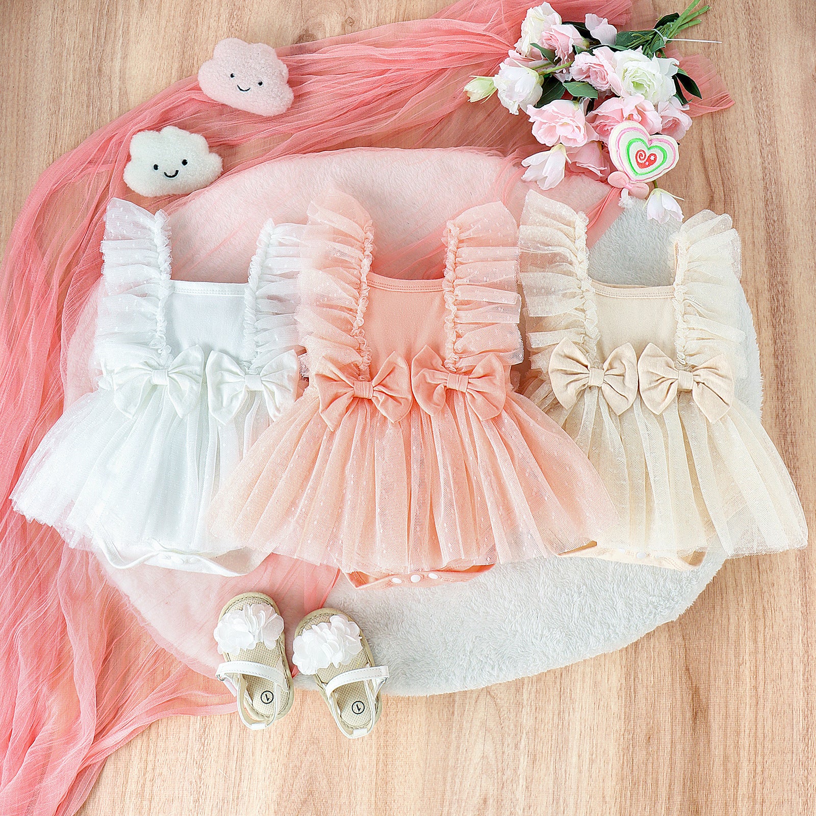 Jumpsuit Baby Net Skirt Princess Poris Dress Baby Skirt