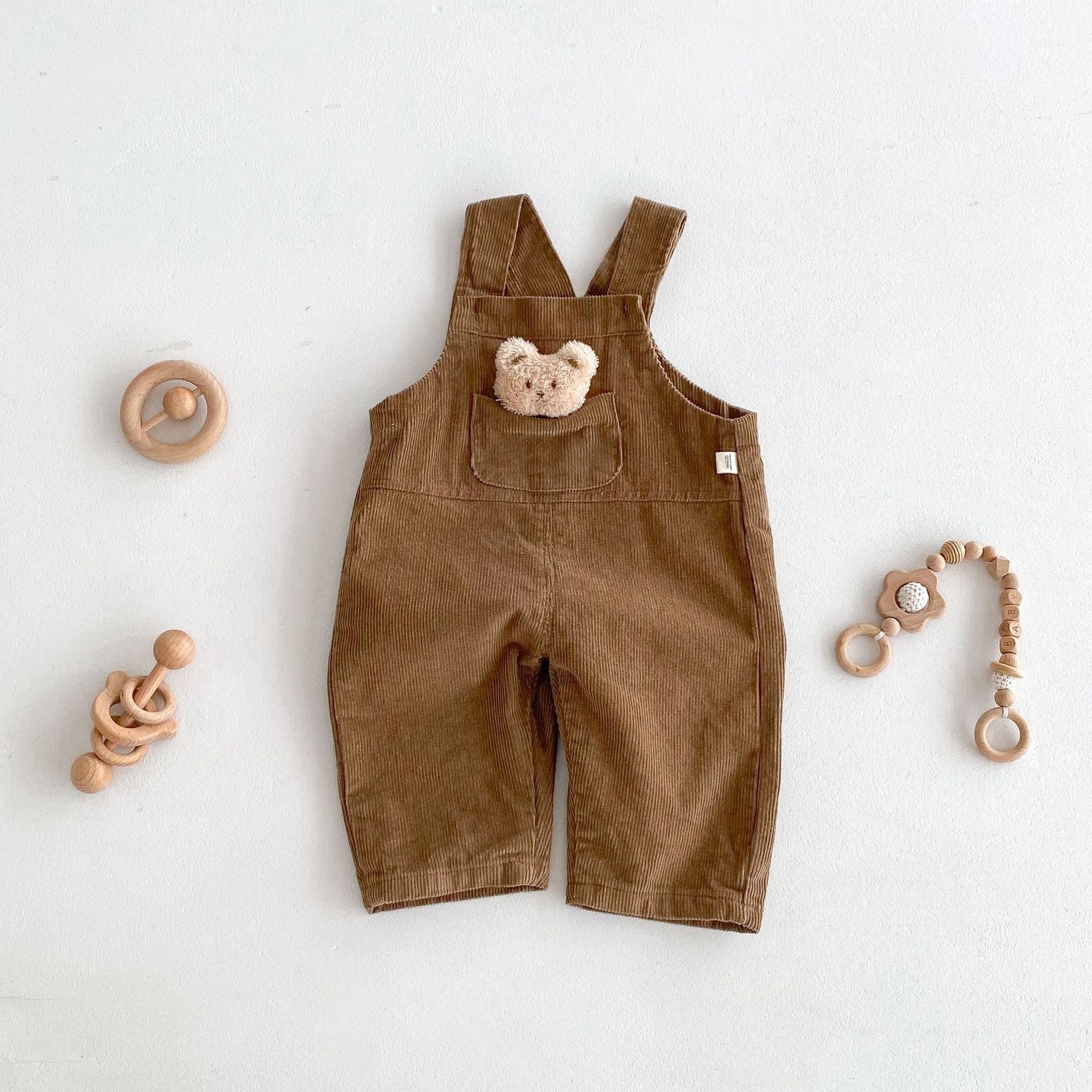 Boys' Fashion Casual Children Bear Overalls