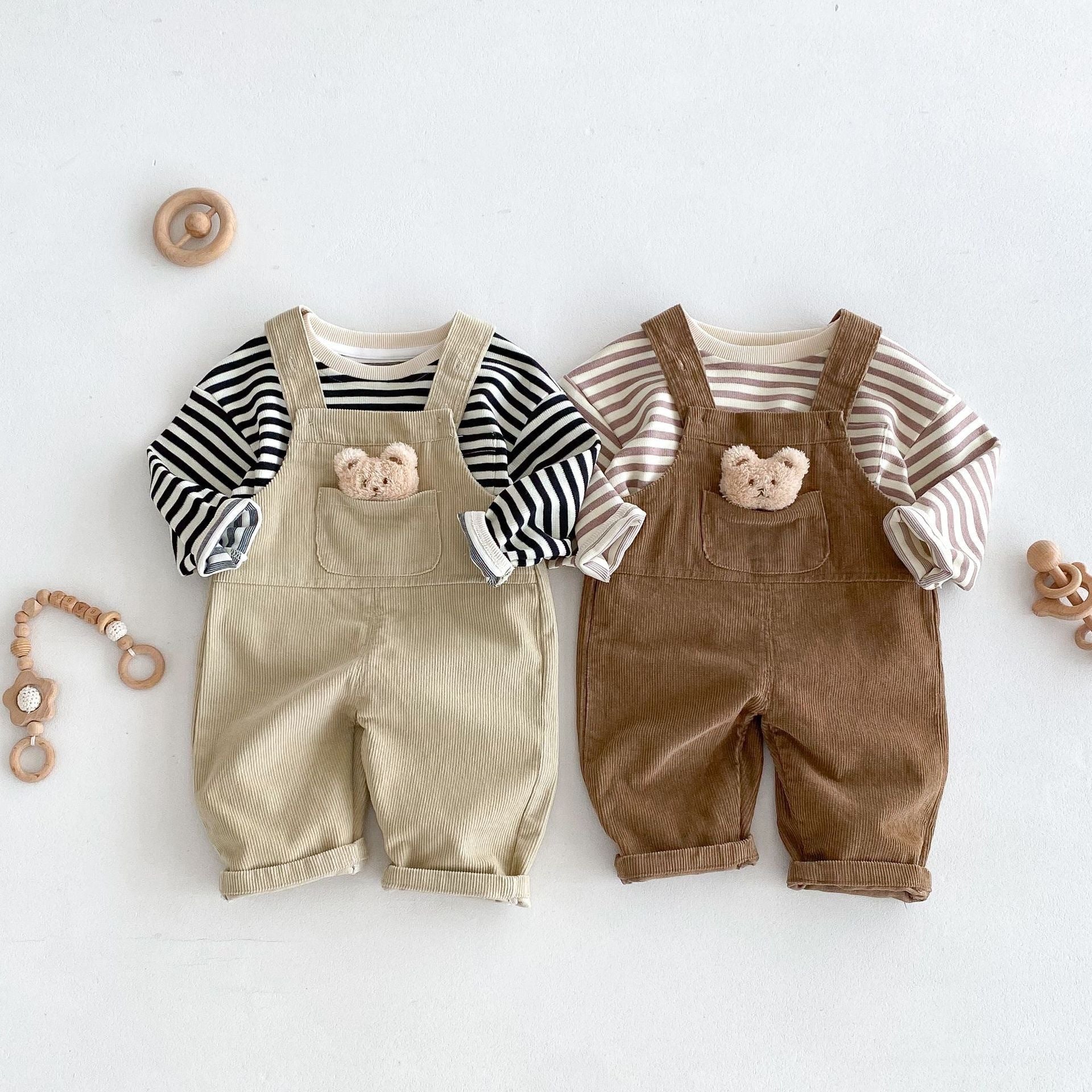 Boys' Fashion Casual Children Bear Overalls