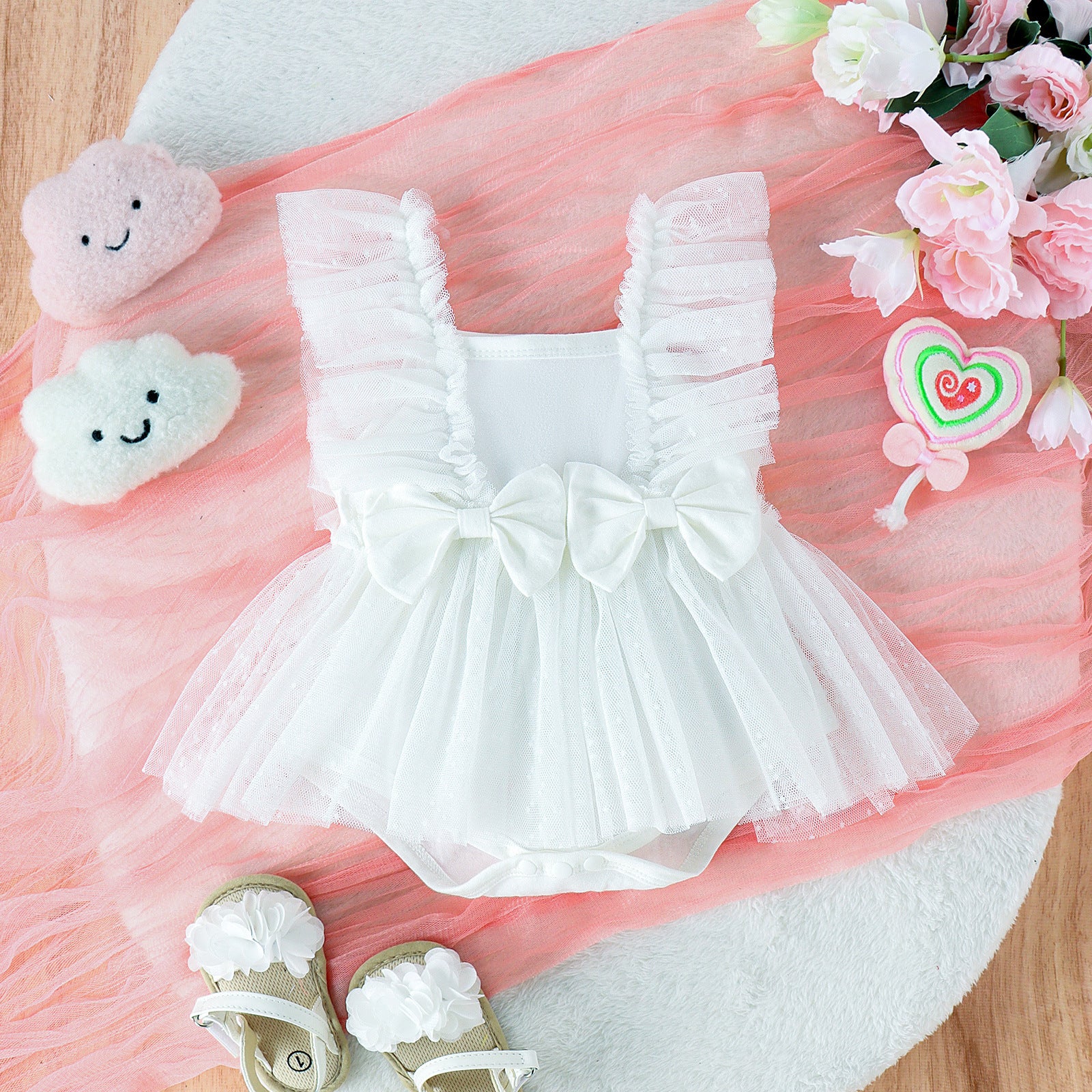 Jumpsuit Baby Net Skirt Princess Poris Dress Baby Skirt