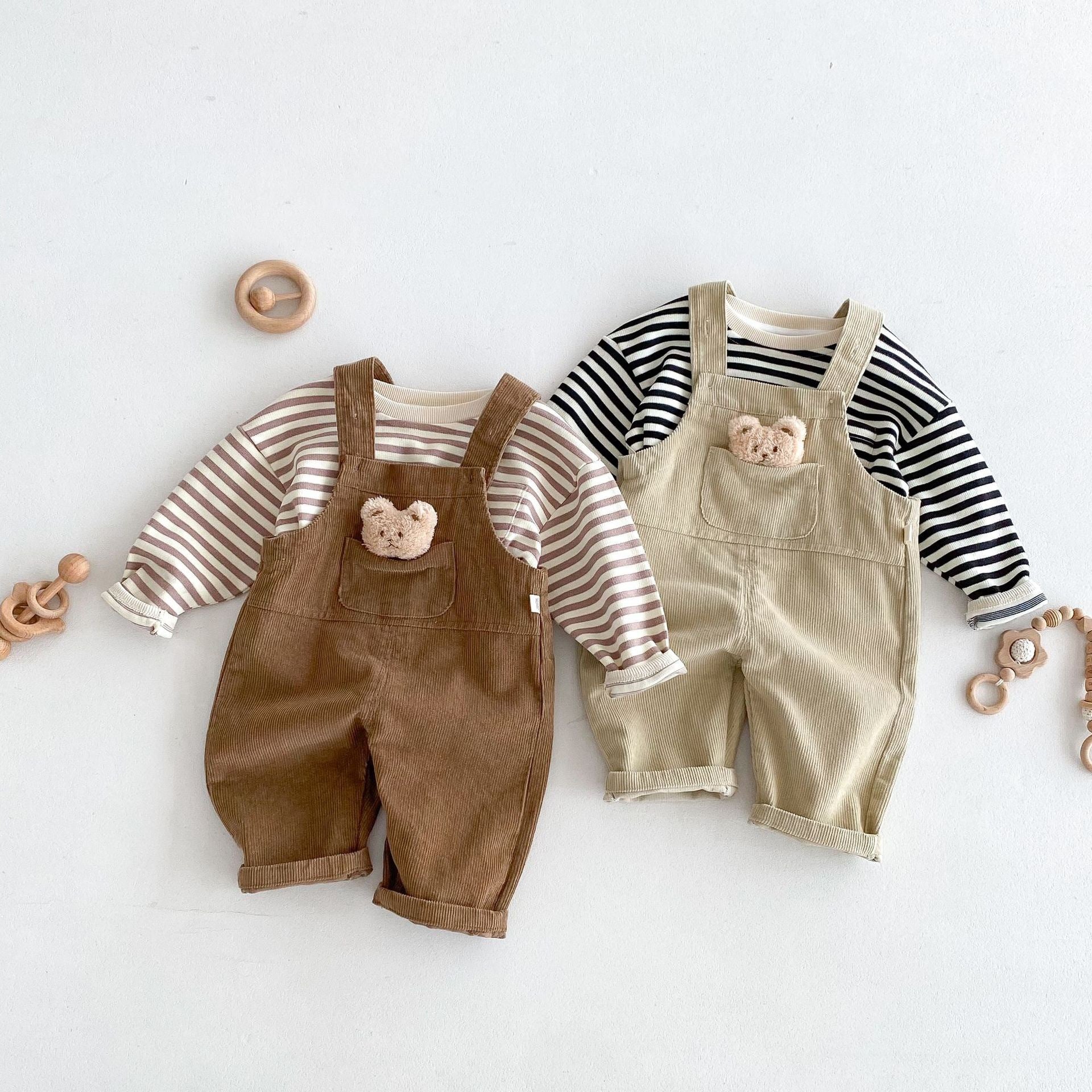 Boys' Fashion Casual Children Bear Overalls