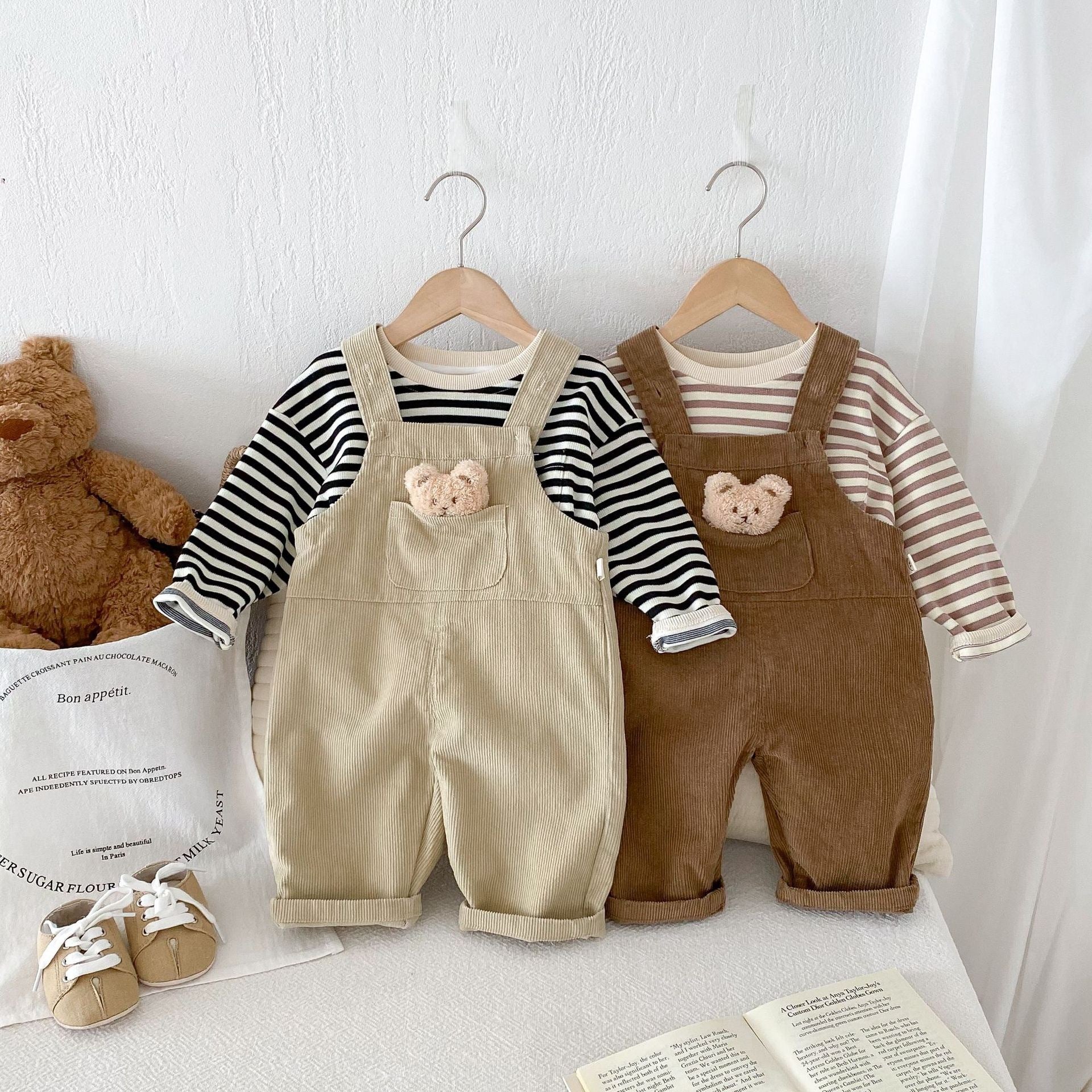 Boys' Fashion Casual Children Bear Overalls