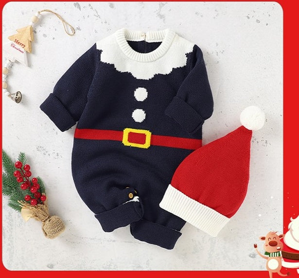 Baby Christmas Knitted Jumpsuit