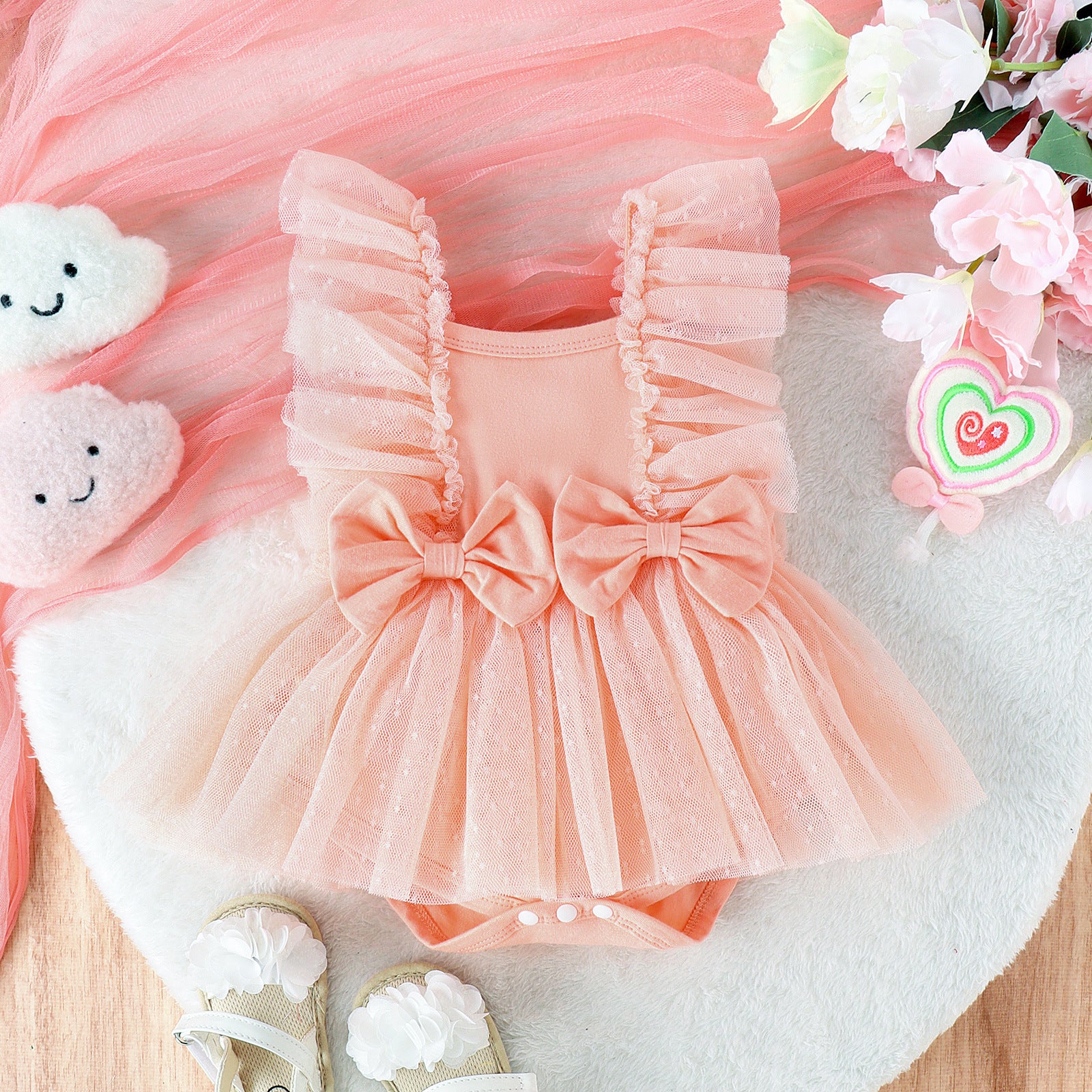 Jumpsuit Baby Net Skirt Princess Poris Dress Baby Skirt